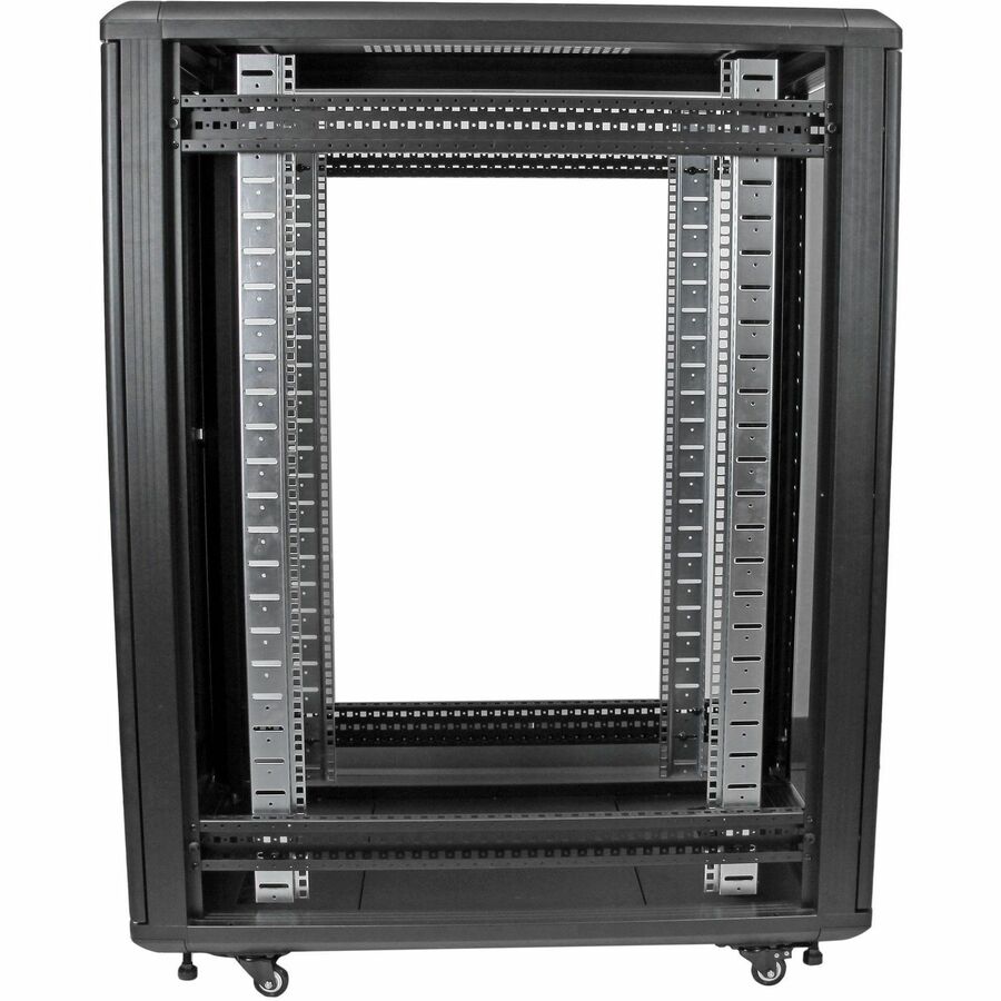 StarTech.com 4-Post 22U Server Rack Cabinet, 19" Data Rack Cabinet for Computer / IT Equipment, Home Network Rack, Half Height Server Rack