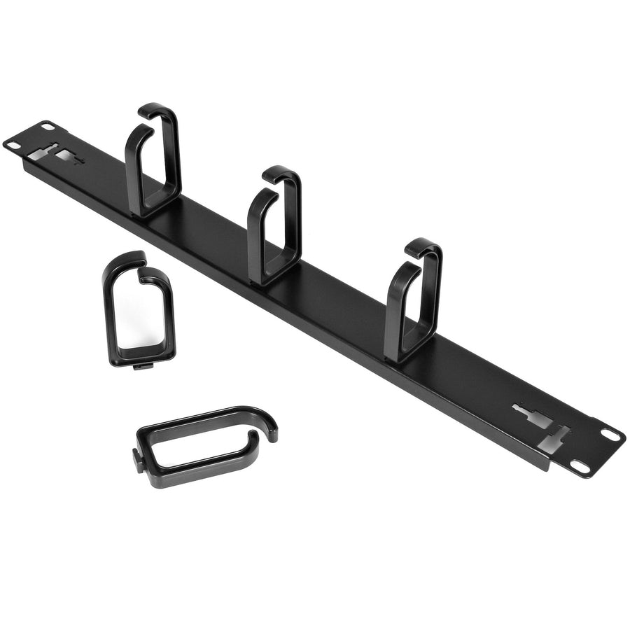 StarTech.com 1U 19in Metal Rackmount Cable Management Panel - Rack cable management kit - 1U