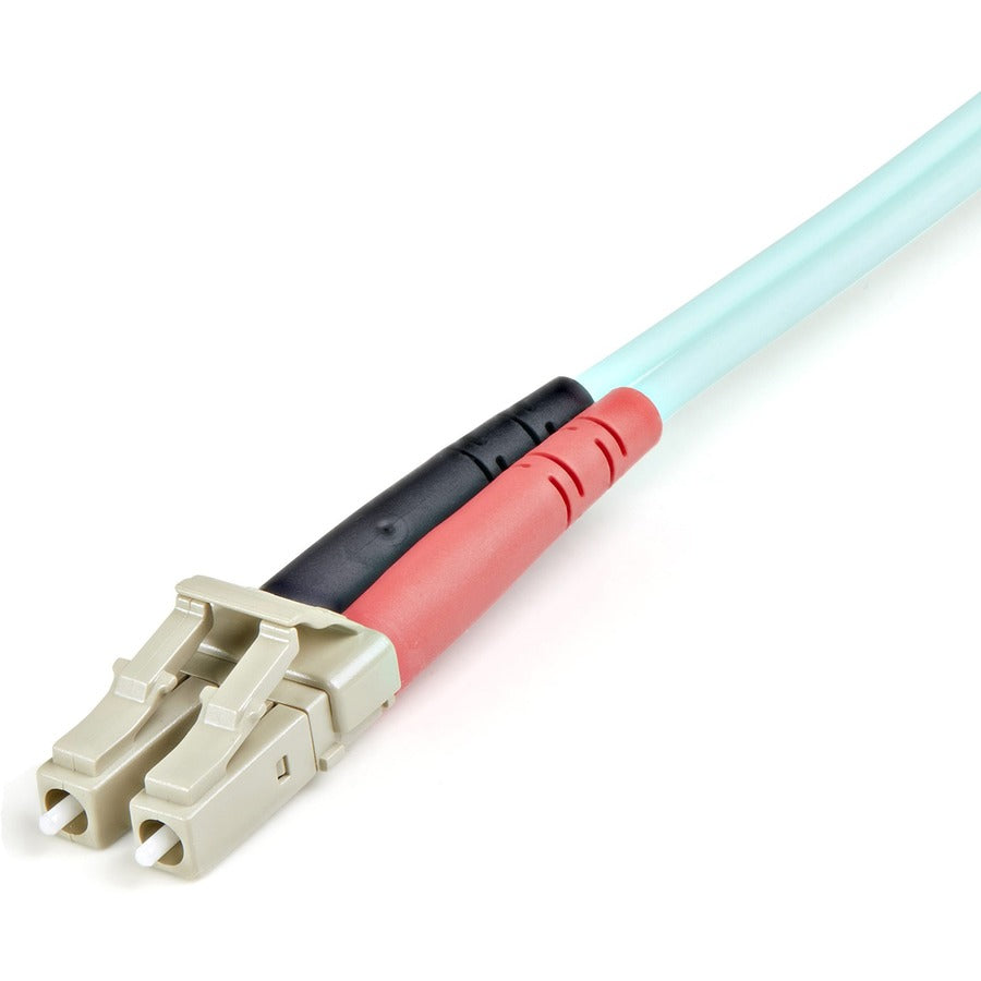 StarTech.com 1m (3ft) LC/UPC to LC/UPC OM3 Multimode Fiber Optic Cable, Full Duplex 50/125µm Zipcord, 100G, LSZH Fiber Jumper Cord