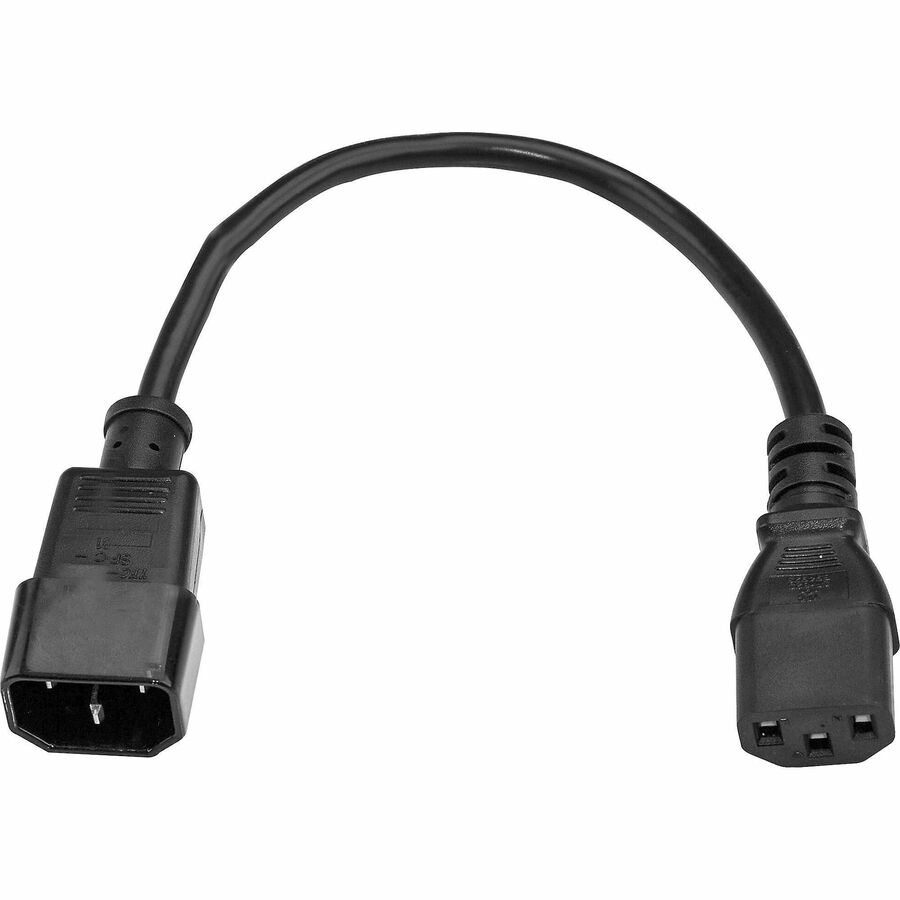 Rallonge d'alimentation StarTech.com de 3 m (10 pi), C14 vers C13, 10 A 125 V, 18 AWG, rallonge de cordon d'alimentation pour ordinateur, câble d'extension d'alimentation
