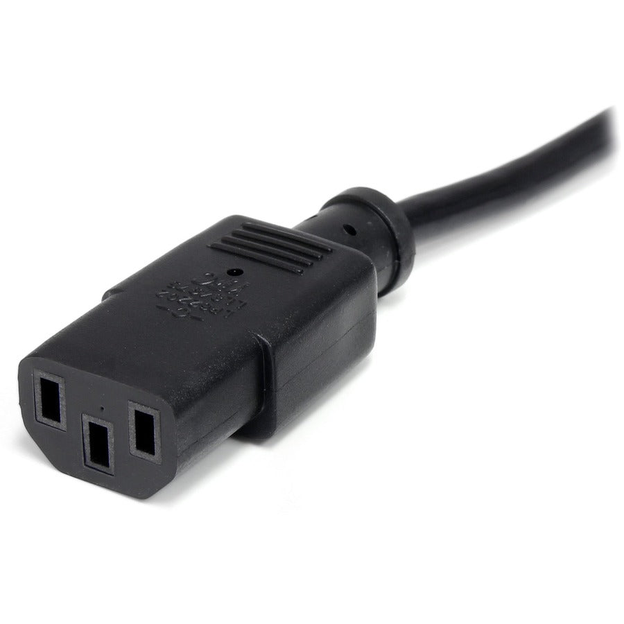 StarTech.com 1ft (30cm) Computer Power Cord, NEMA 5-15P to C13, 10A 125V 18AWG, Black Replacement AC PC Power Cord, TV/Monitor Power Cable