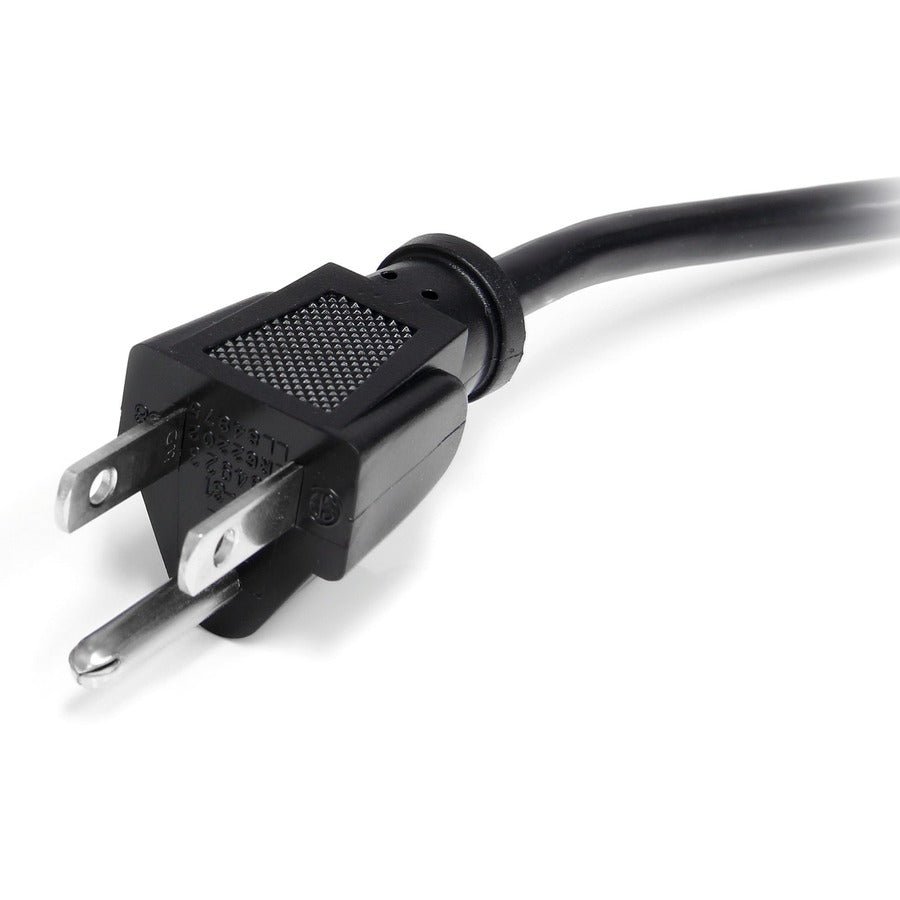 StarTech.com 1ft (30cm) Computer Power Cord, NEMA 5-15P to C13, 10A 125V 18AWG, Black Replacement AC PC Power Cord, TV/Monitor Power Cable
