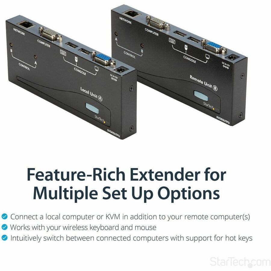StarTech.com USB VGA KVM Console Extender over CAT5 UTP (500 ft)