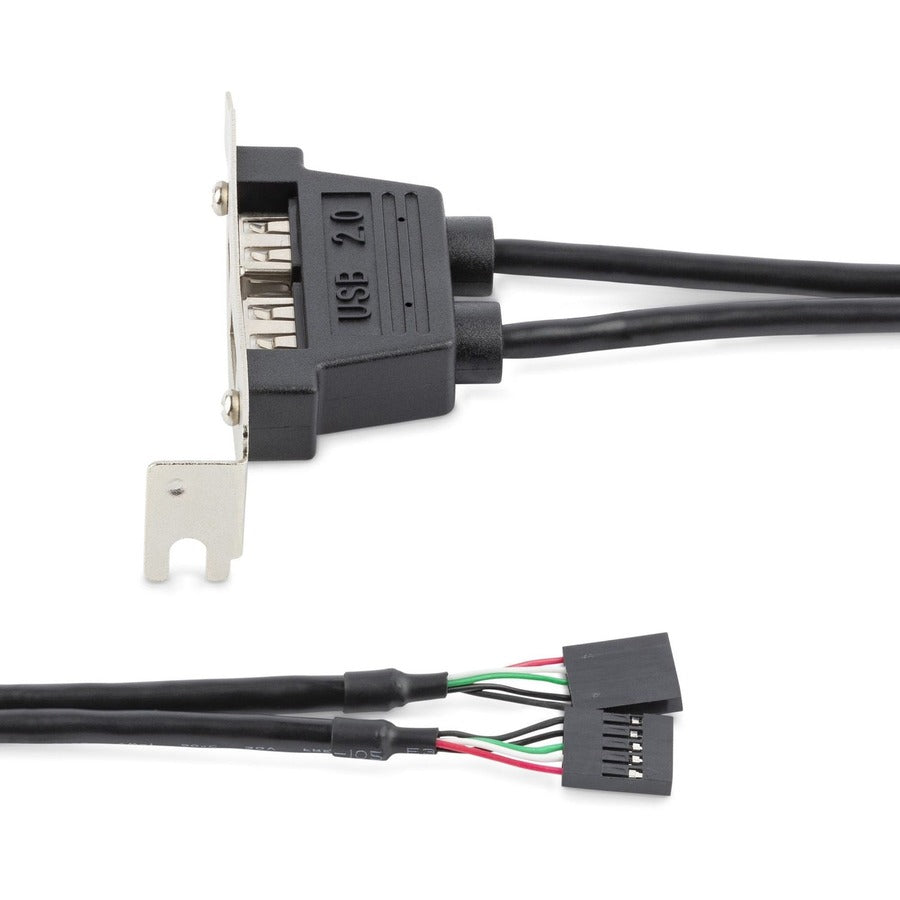 StarTech.com 2 Port USB A Female Low Profile Slot Plate Adapter