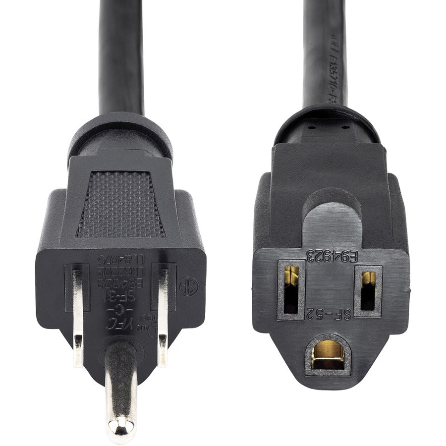 Rallonge d'alimentation StarTech.com de 2 m (6 pi), NEMA5-15R vers NEMA5-15P, noire, 13 A, 125 V, 16 AWG, pour ordinateur