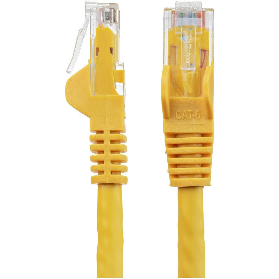 StarTech.com 25ft CAT6 Ethernet Cable - Yellow Snagless Gigabit - 100W PoE UTP 650MHz Category 6 Patch Cord UL Certified Wiring/TIA