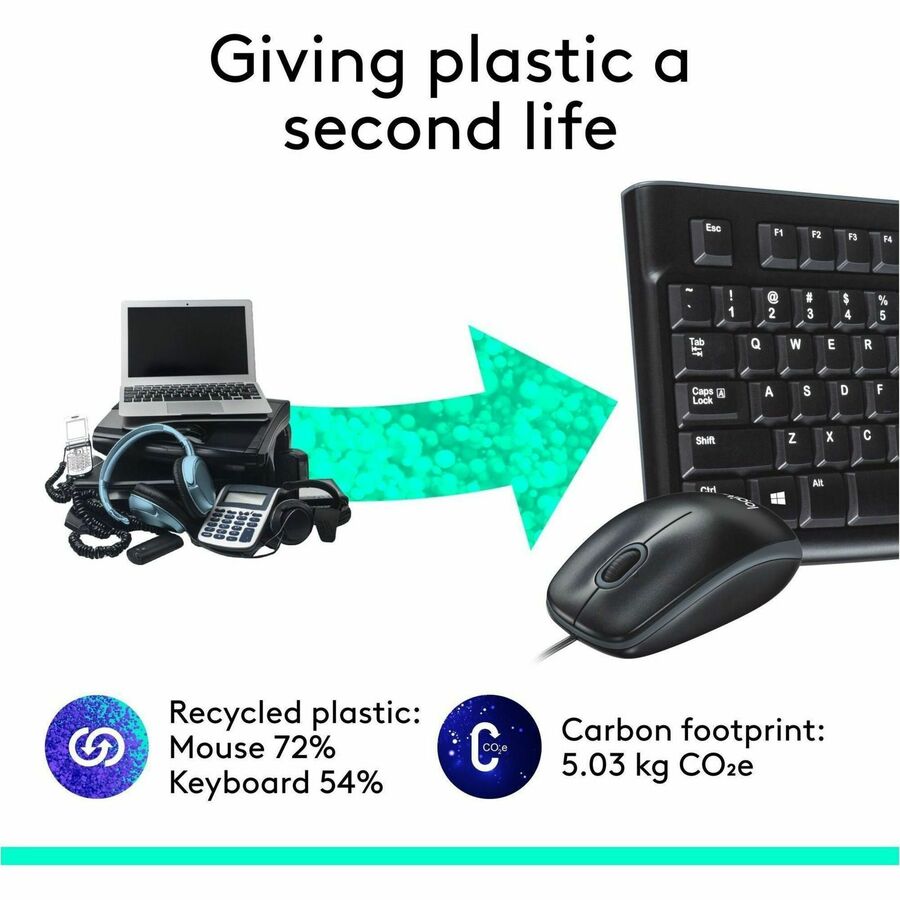 Ensemble combiné filaire de bureau Logitech MK120