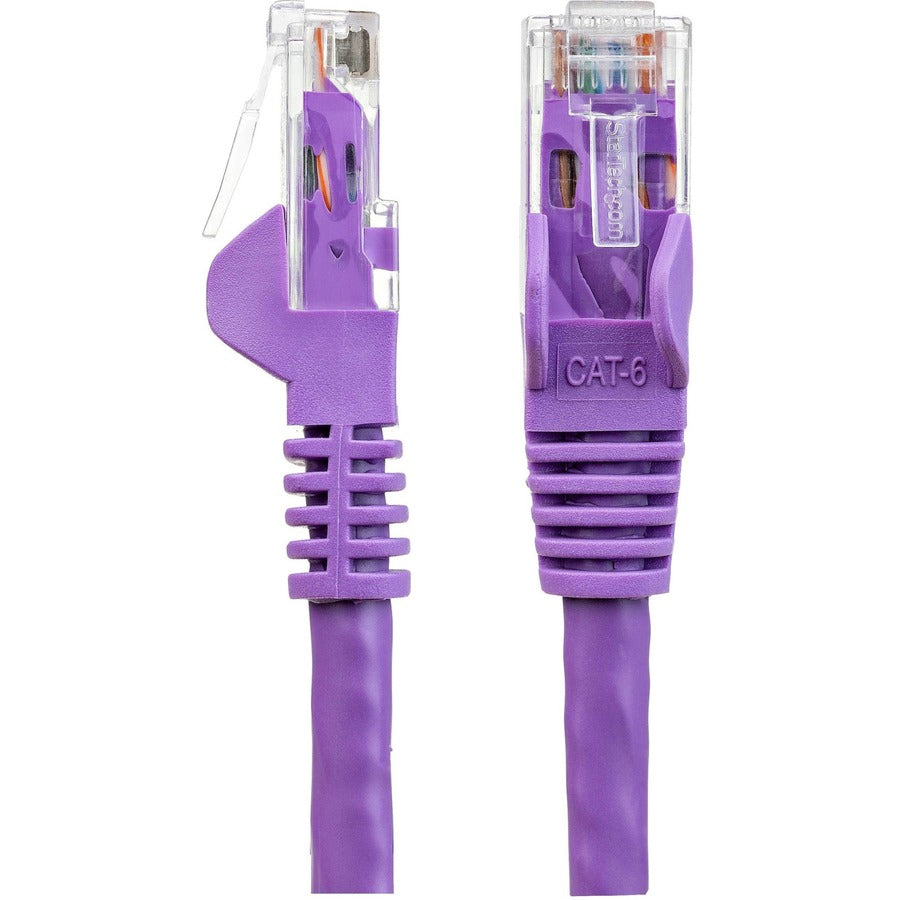 StarTech.com 100ft CAT6 Ethernet Cable - Purple Snagless Gigabit 100W PoE UTP 650MHz Category 6 Patch Cord UL Certified Wiring/TIA