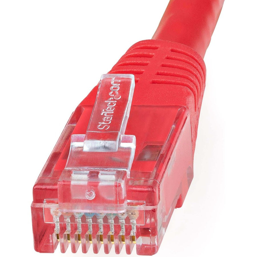StarTech.com 25ft CAT6 Ethernet Cable - Red Molded Gigabit - 100W PoE UTP 650MHz - Category 6 Patch Cord UL Certified Wiring/TIA