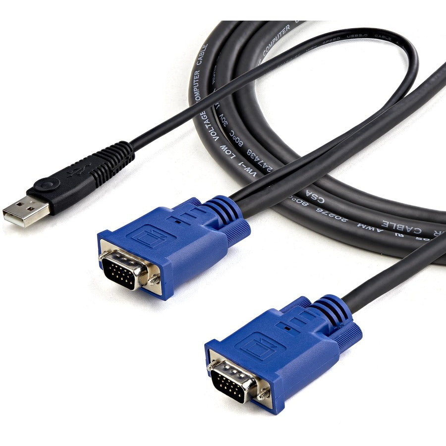 StarTech.com Câble vidéo/USB 2 en 1, USB type A 4 broches, HD-15 (M), 3,05 m