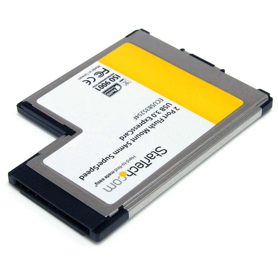 StarTech.com 2 Port Flush Mount ExpressCard 54mm SuperSpeed USB 3.0 Card Adapter with UASP Support - 5Gbps