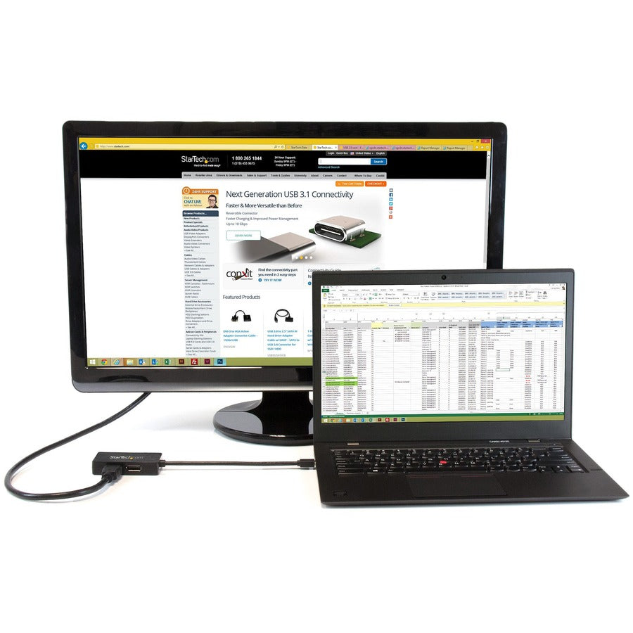Adaptateur A/V de voyage StarTech.com - Convertisseur 3-en-1 Mini DisplayPort vers DisplayPort DVI ou HDMI