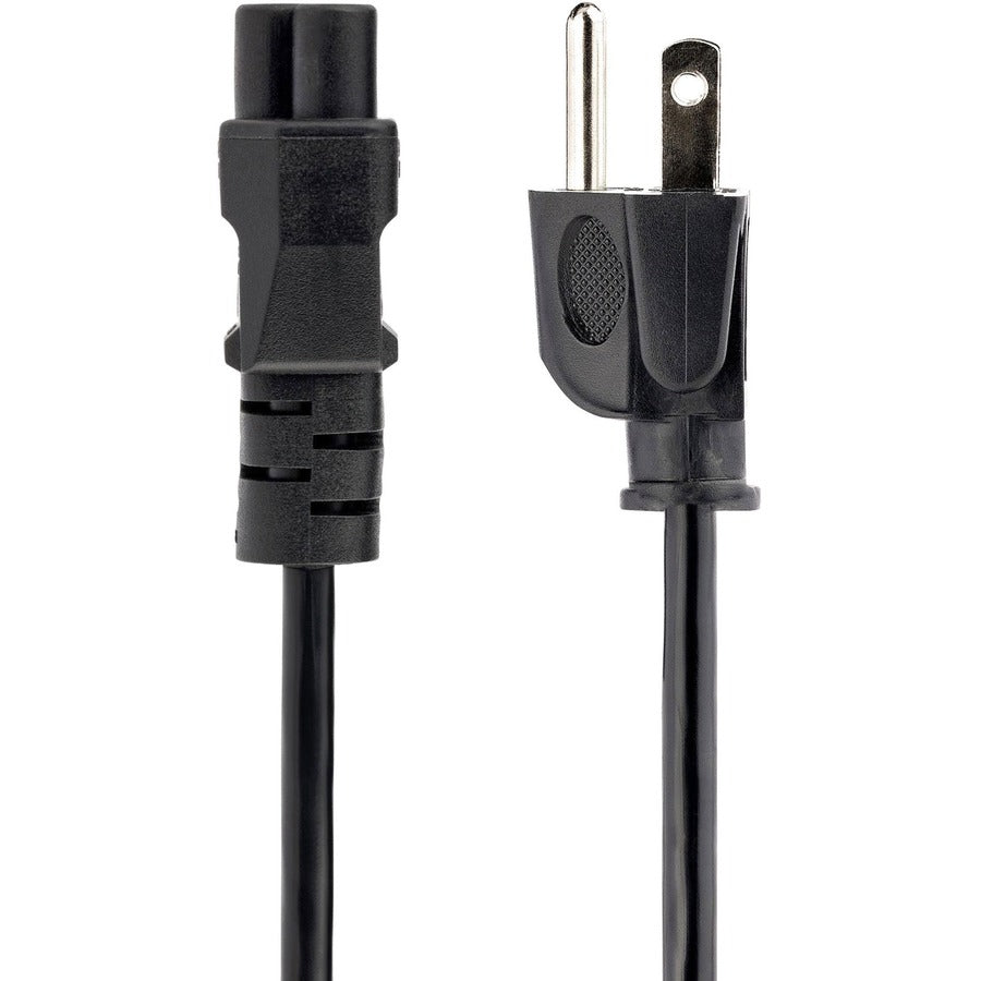 StarTech.com 3ft (1m) Laptop Power Cord, NEMA 5-15P to C5 (Clover Leaf), 10A 125V, 18AWG, Laptop Replacement Cord, Power Brick Cable