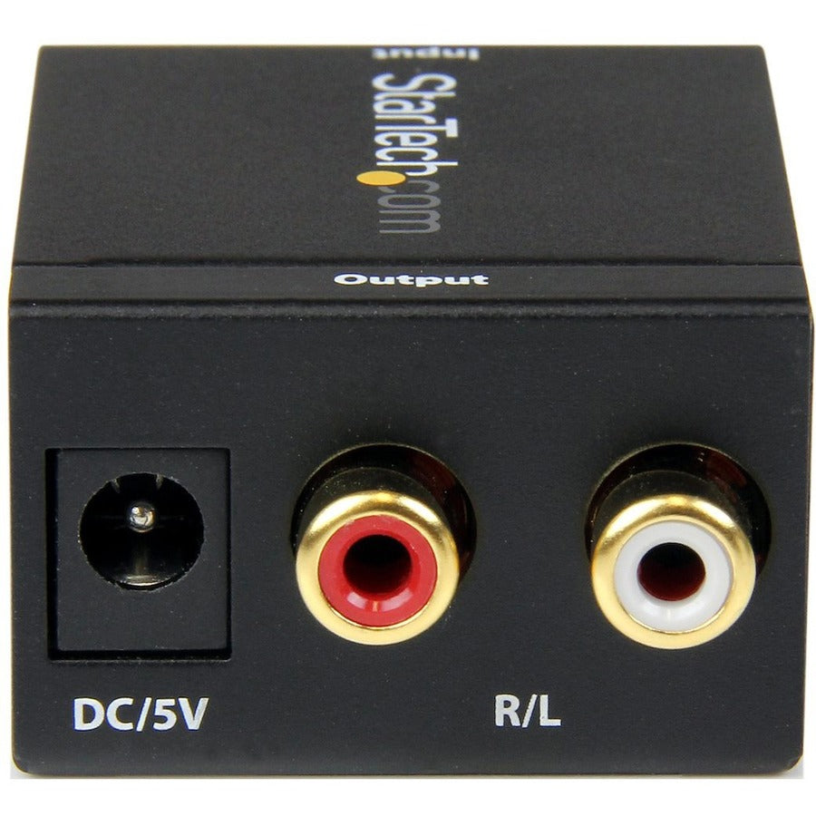 Convertisseur audio numérique coaxial SPDIF ou optique Toslink vers RCA stéréo StarTech.com