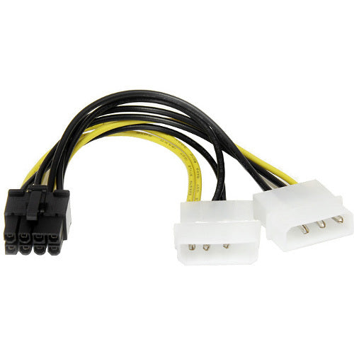 Adaptateur d'alimentation StarTech.com LP4 vers PCI Express 8 broches 15 cm pour carte vidéo
