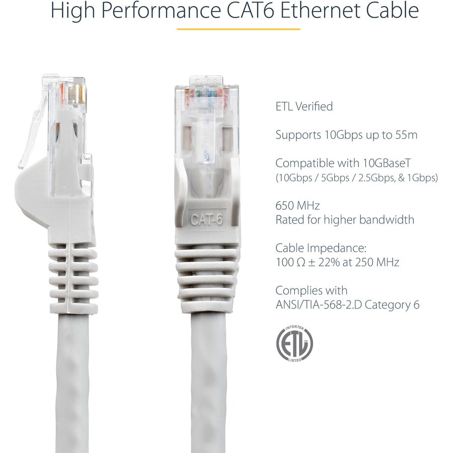 StarTech.com 5ft CAT6 Ethernet Cable - Gray Snagless Gigabit - 100W PoE UTP 650MHz Category 6 Patch Cord UL Certified Wiring/TIA