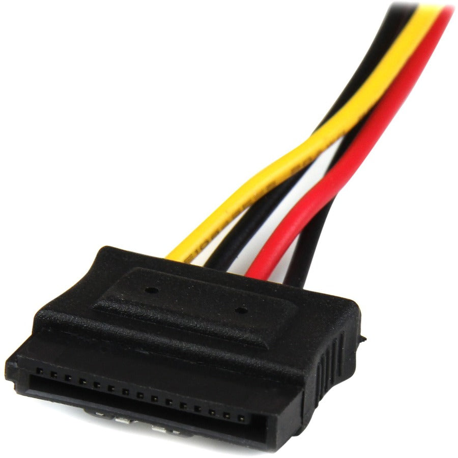Star Tech.com 12in LP4 to 2x Latching SATA Power Y Cable Splitter Adapter - 4 Pin Molex to Dual SATA