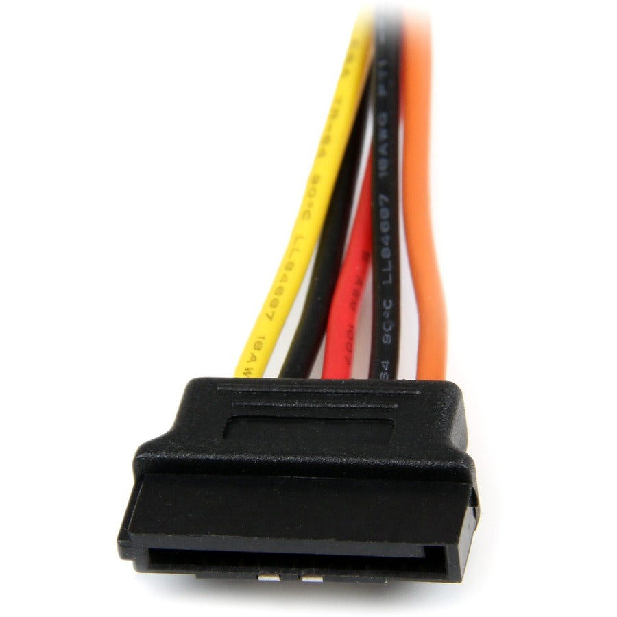 Star Tech.com 6in Latching SATA Power Y Splitter Cable Adapter - M/F