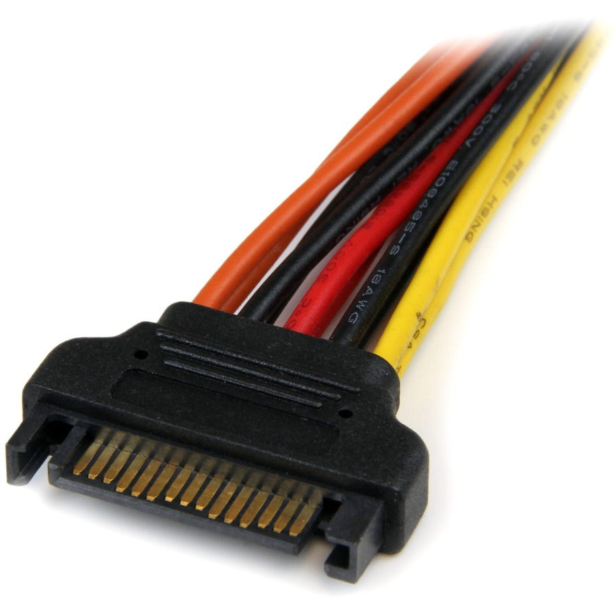 Star Tech.com 6in Latching SATA Power Y Splitter Cable Adapter - M/F