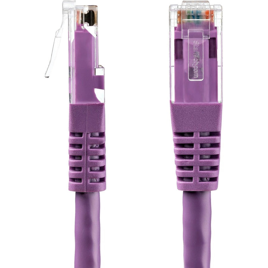 StarTech.com 20ft CAT6 Ethernet Cable - Purple Molded Gigabit - 100W PoE UTP 650MHz - Category 6 Patch Cord UL Certified Wiring/TIA