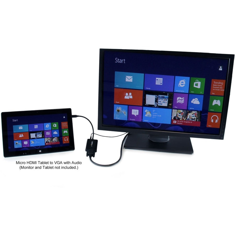 StarTech.com Micro HDMI® to VGA Adapter Converter with Audio for Smartphones / Ultrabooks / Tablets - 1920x1080