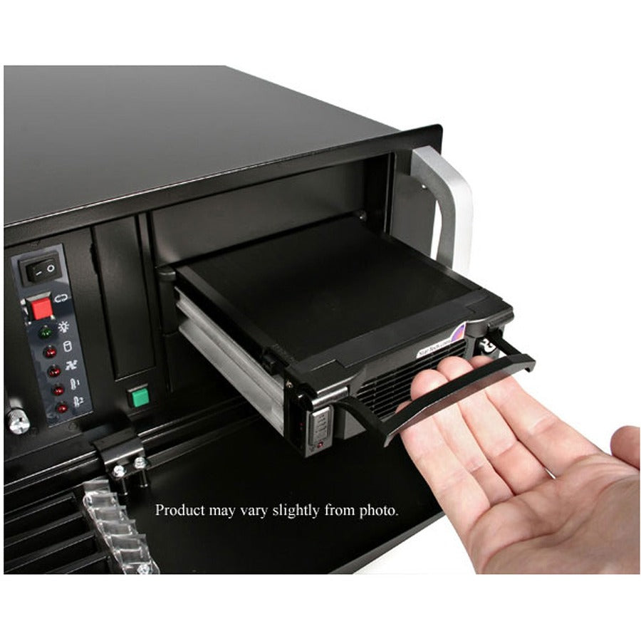 Tiroir pour disque dur SATA en aluminium noir StarTech.com - Rack de stockage mobile - noir