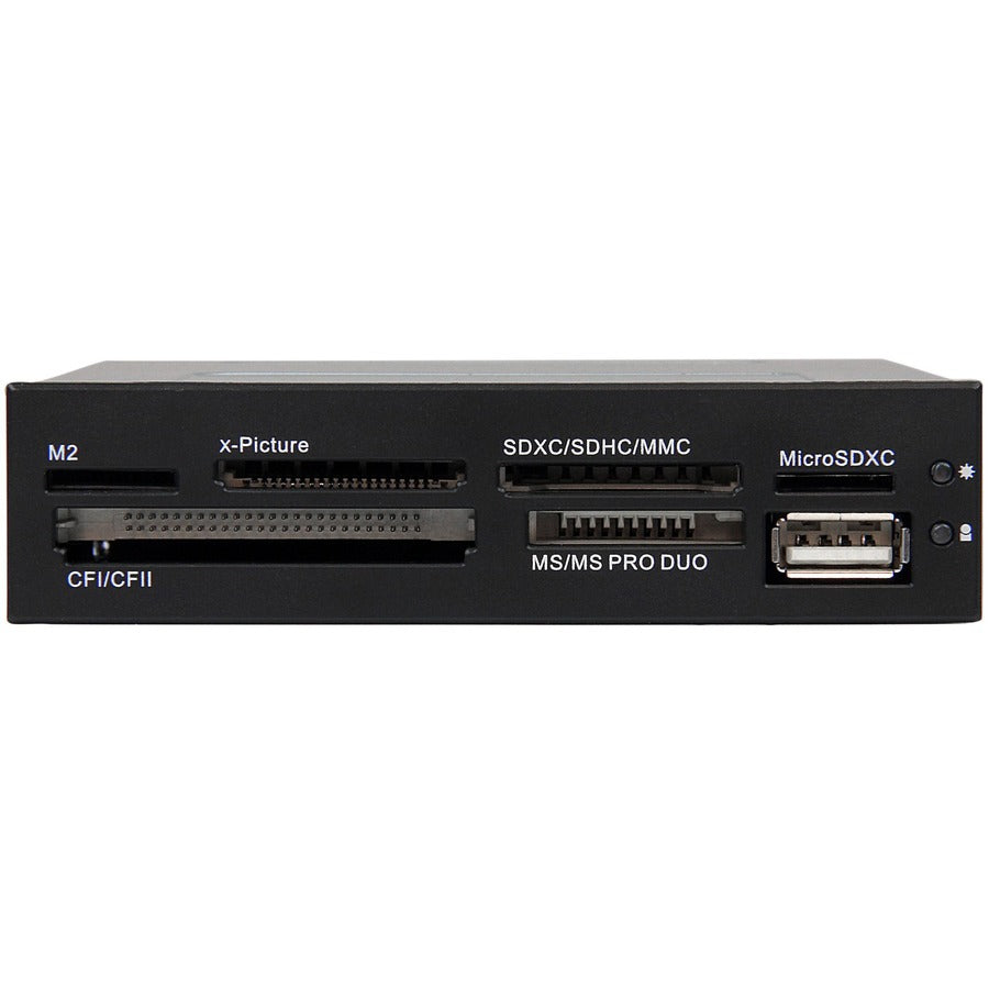 Lecteur de cartes mémoire multimédia interne USB 2.0 22 en 1 StarTech.com 3,5 pouces avec baie frontale - Noir