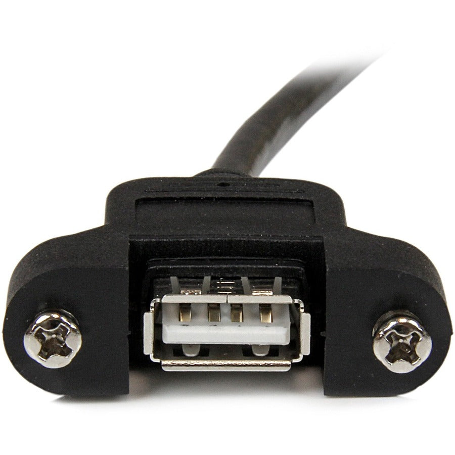 StarTech.com 3 ft Panel Mount USB Cable A to A - F/M