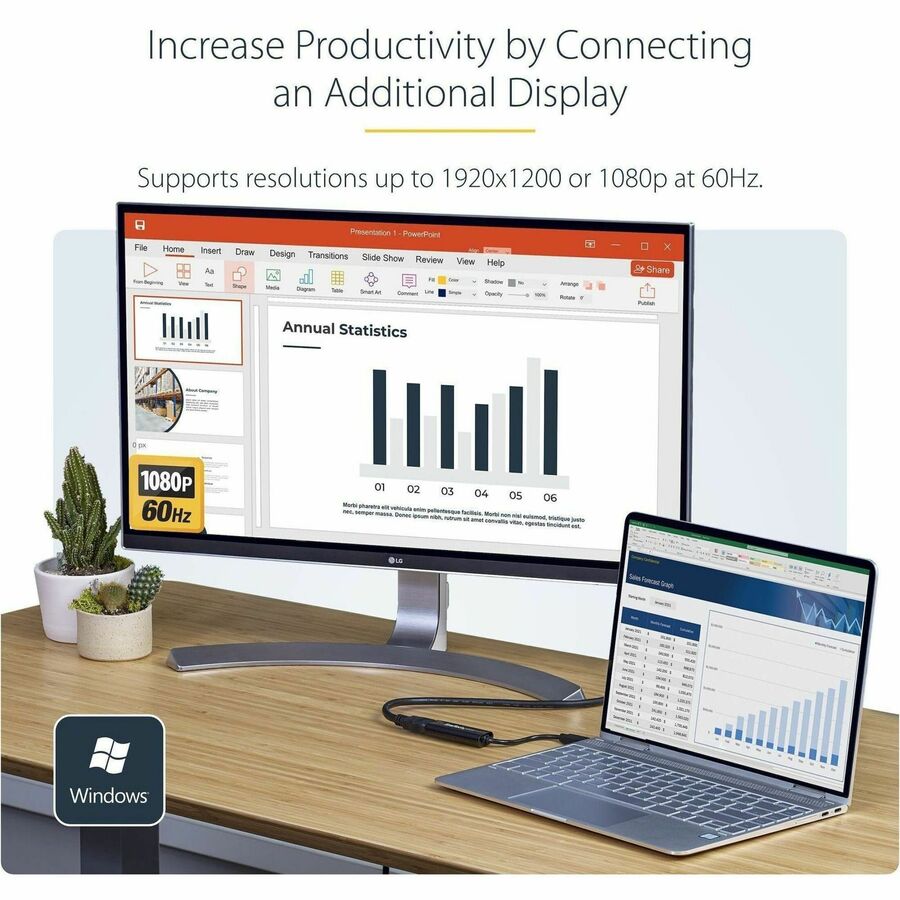 Adaptateur vidéo USB 3.0 fin StarTech.com