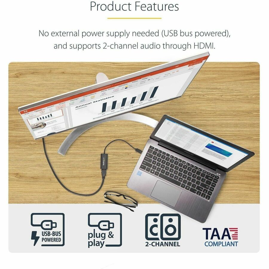 Adaptateur vidéo USB 3.0 fin StarTech.com
