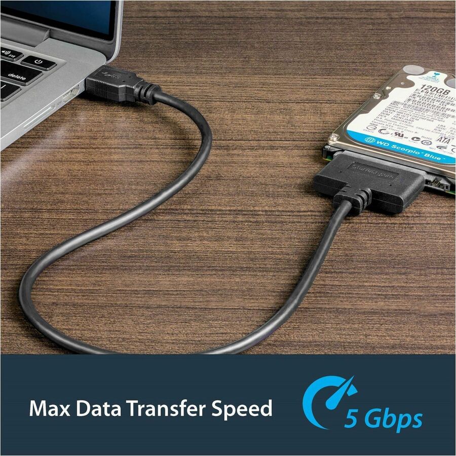 StarTech.com SATA to USB Cable USB 3.0 UASP - 2.5 SATA SSD / HDD - Hard Drive USB Adapter Cable - Hard Drive Transfer Cable