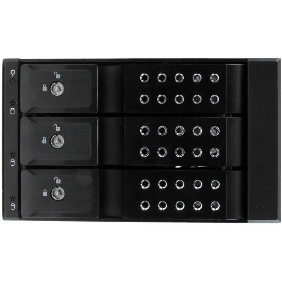 StarTech.com Rack mobile 3 baies en aluminium, sans plateau, échangeable à chaud, pour disque dur 3,5 pouces SAS II/SATA III - 6 Gbit/s