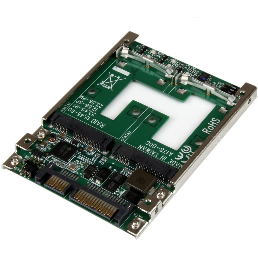 Adaptateur convertisseur StarTech.com double SSD mSATA vers SATA RAID 2,5 pouces