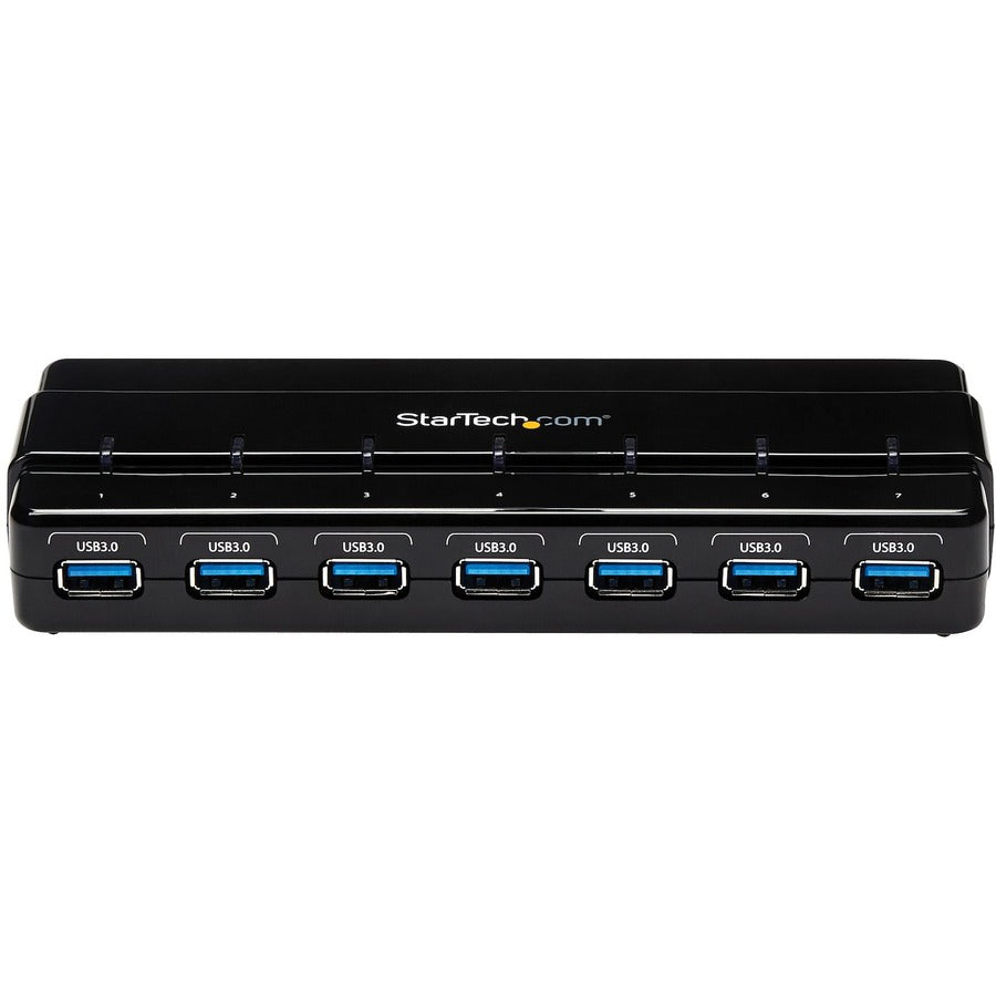 StarTech.com Hub USB 3.0 SuperSpeed 7 ports - 5 Gbit/s - Hub USB de bureau avec adaptateur secteur - Noir