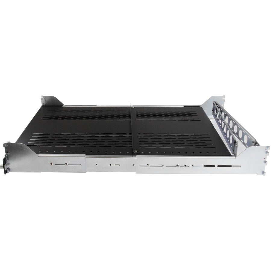 Étagère coulissante ventilée StarTech.com 2U avec bras de gestion des câbles et profondeur de montage réglable de 70 à 80 cm - 50 kg - 61 cm de profondeur