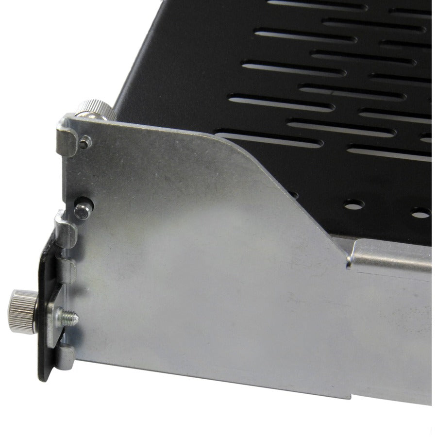 StarTech.com 2U Vented Sliding Rack Shelf w/ Cable Management Arm & 27.7 to 31.6in Adjustable Mounting Depth - 50lbs / 22.7kg - 24in Deep