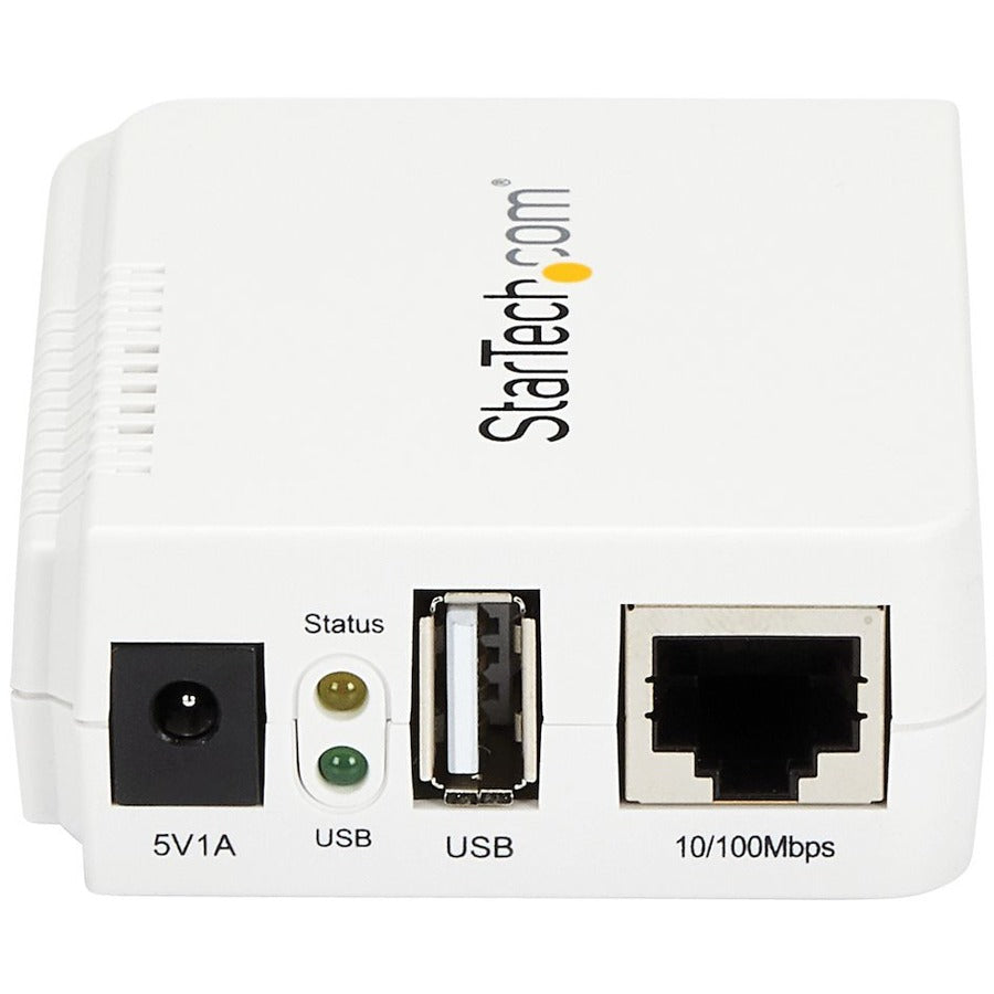 Serveur d'impression réseau sans fil N USB 1 port StarTech.com avec port Ethernet 10/100 Mbit/s - 802.11 b/g/n