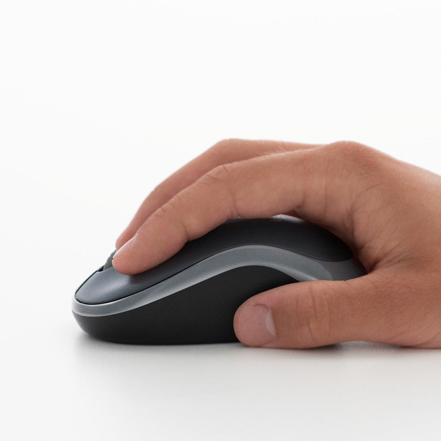 Logitech M185 Wireless Mouse, 2.4GHz with USB Mini Receiver, 12-Month Battery Life, 1000 DPI Optical Tracking, Ambidextrous, Compatible with PC, Mac, Laptop (Red)