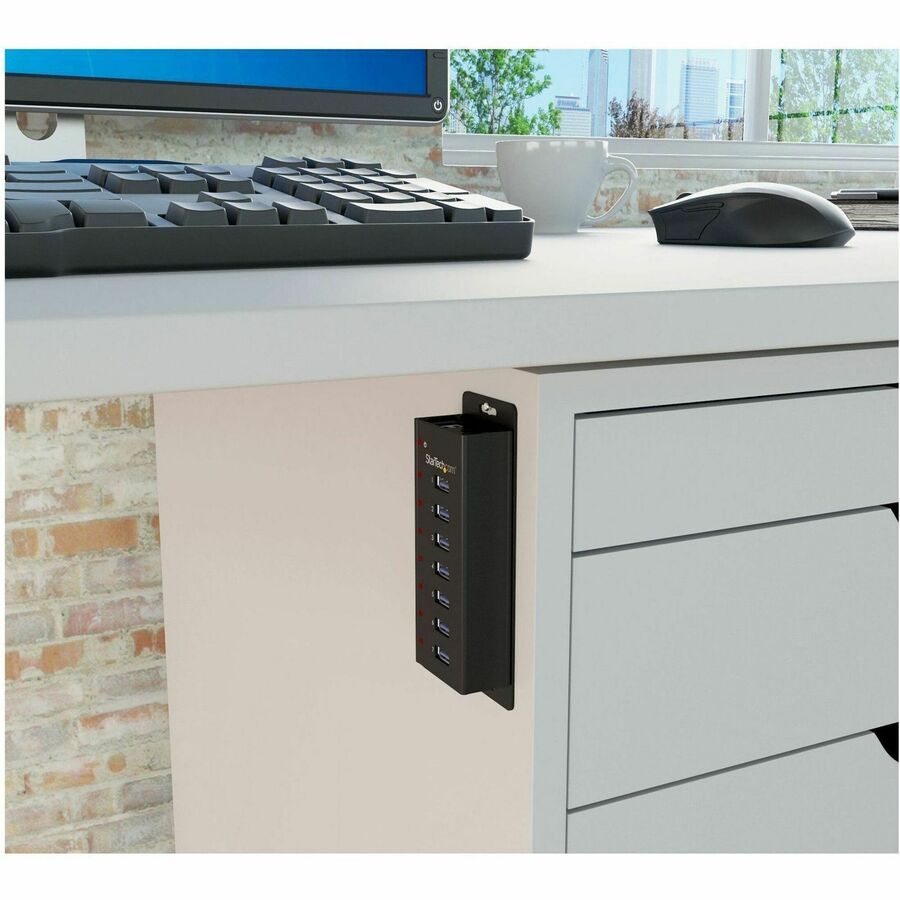 Hub USB 3.0 7 ports StarTech.com - 5 Gbit/s - Boîtier métallique pour bureau ou montage mural