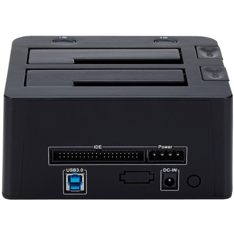 Station d'accueil StarTech.com double baie USB 3.0 vers SATA et IDE pour disque dur, SATA III et IDE 2,5/3,5 pouces (40 broches), station d'accueil SSD/HDD, chargement par le haut