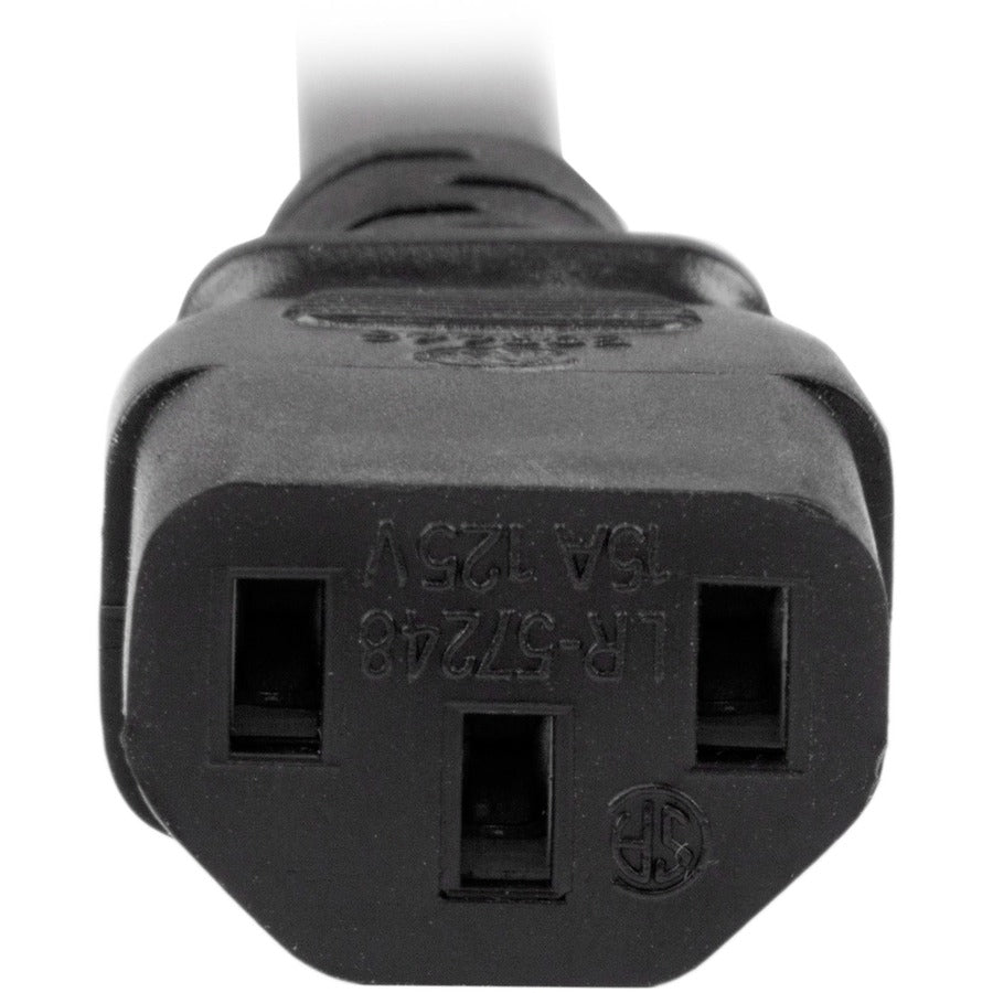 Rallonge robuste StarTech.com de 1 m (3 pi), câble d'alimentation noir IEC C13 vers IEC C20, 15 A, 125 V, 14 AWG, gros calibre