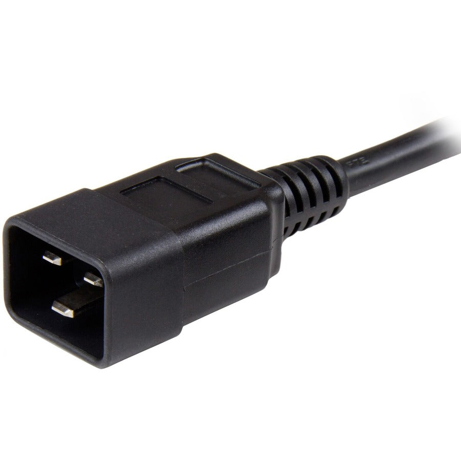 Rallonge robuste StarTech.com de 1 m (3 pi), câble d'alimentation noir IEC C13 vers IEC C20, 15 A, 125 V, 14 AWG, gros calibre