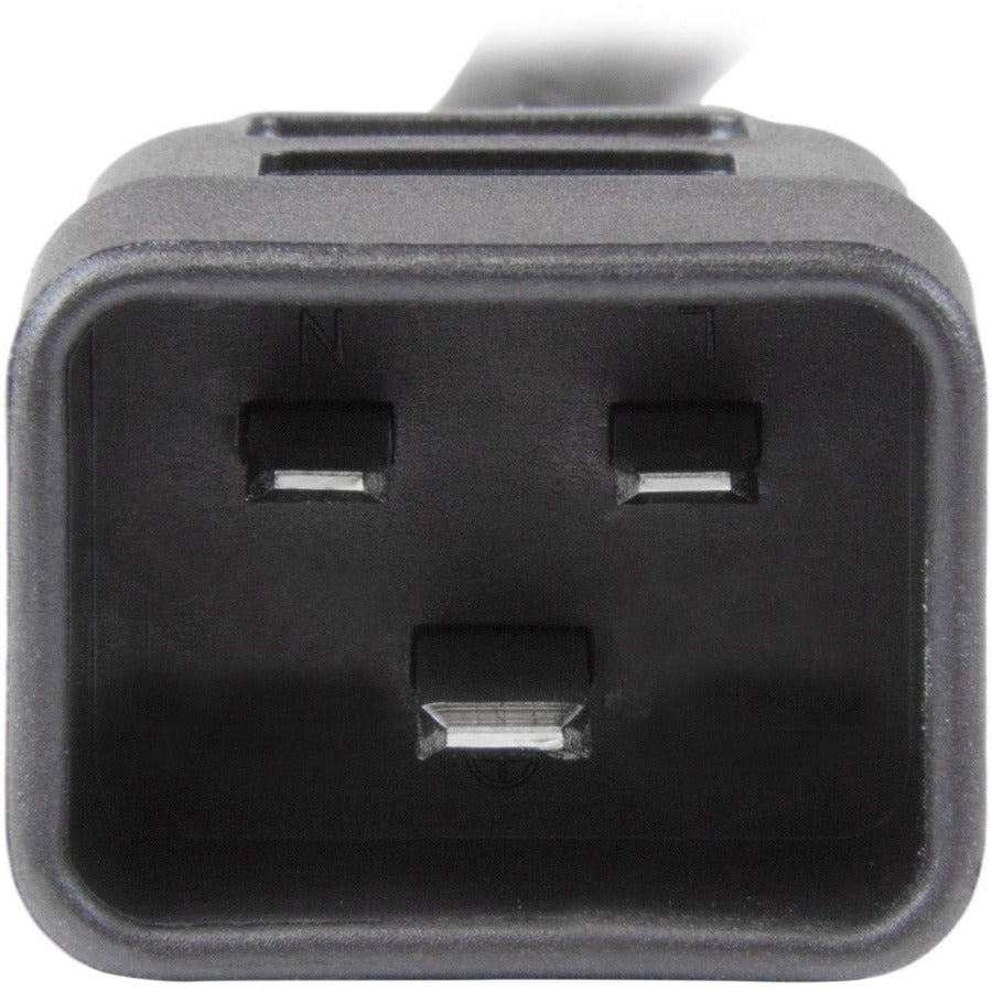 Rallonge robuste StarTech.com de 1 m (3 pi), câble d'alimentation noir IEC C13 vers IEC C20, 15 A, 125 V, 14 AWG, gros calibre
