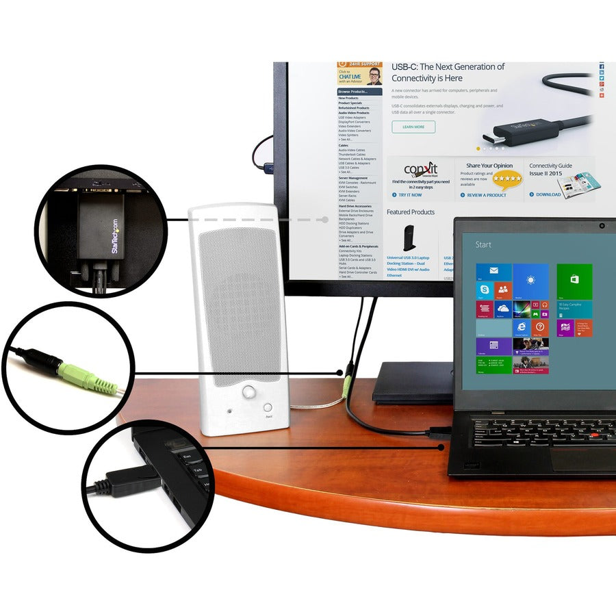 Câble adaptateur DisplayPort vers VGA StarTech.com de 3 m avec audio - Convertisseur DP vers VGA - 1920 x 1200