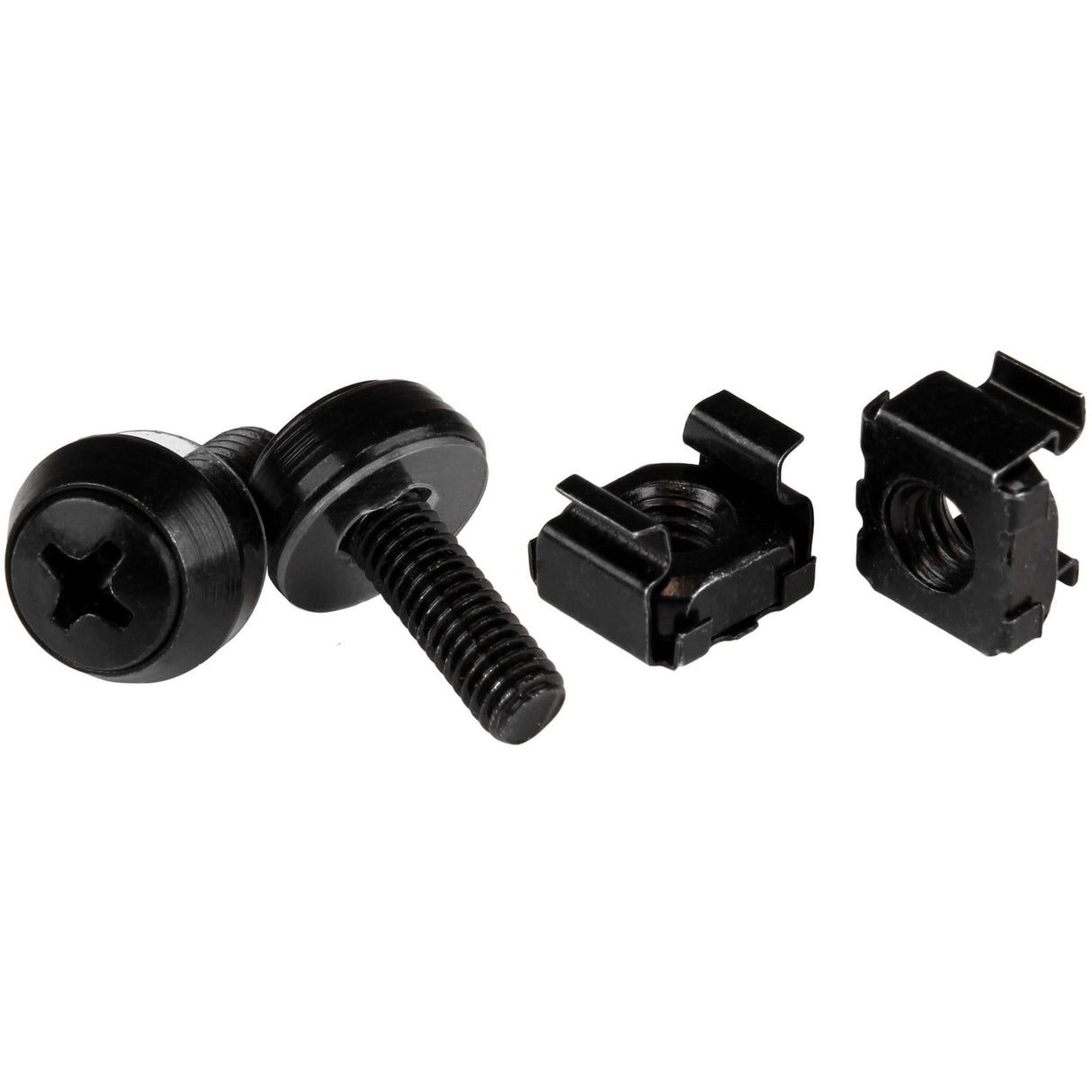 StarTech.com Vis et écrous cage M5 x 12 mm - Lot de 50 - Noir - Vis de montage M5 et écrous cage pour rack et armoire de serveur
