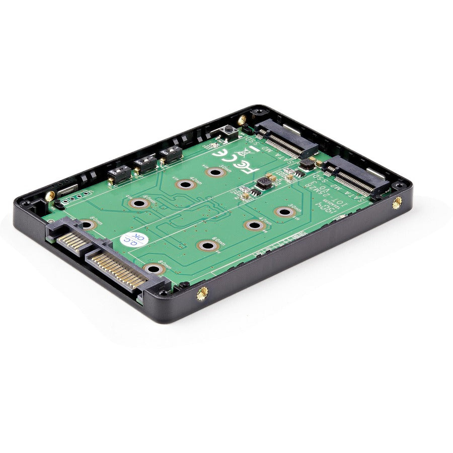 StarTech.com Dual M.2 SATA Adapter with RAID - 2x M.2 SSDs to 2.5in SATA (6Gbps) RAID Adapter Converter with TRIM Support