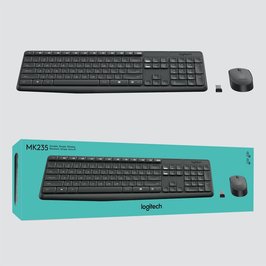 Clavier et souris Logitech MK235 (clavier anglais uniquement)