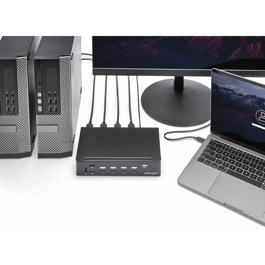 Commutateur KVM HDMI 4 ports StarTech.com - Hub USB 3.0 intégré pour périphériques - 1080p