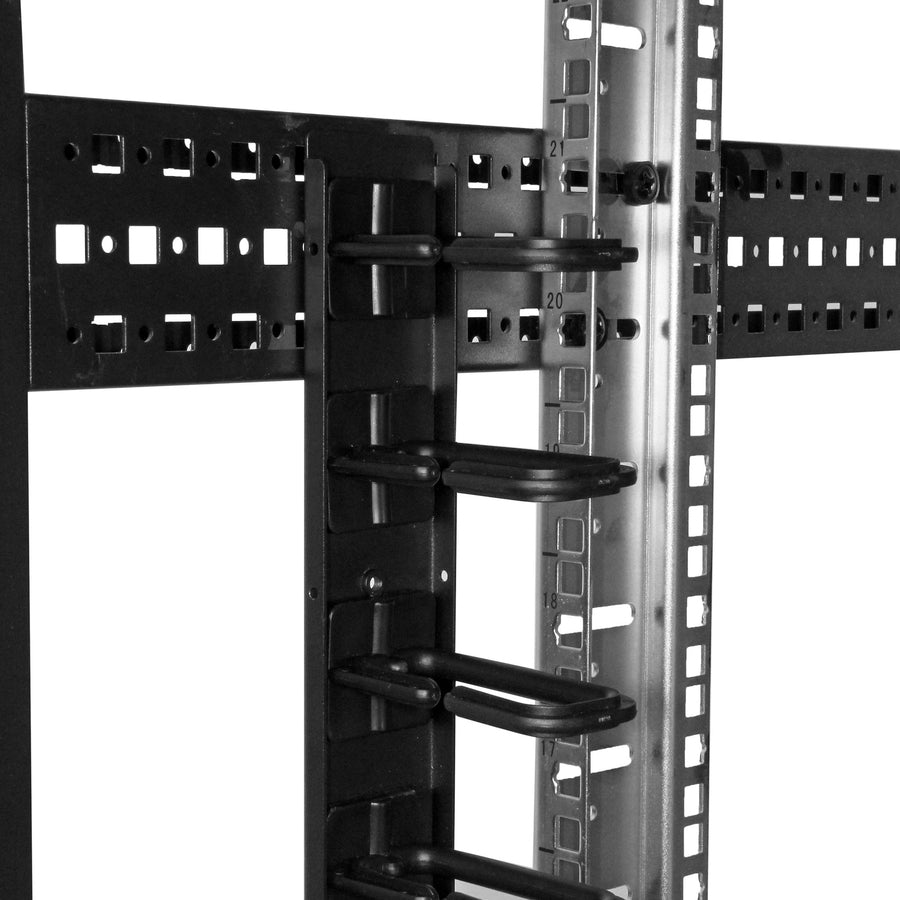 StarTech.com Vertical Cable Organizer with D-Ring Hooks - Vertical Cable Management Panel - 20U - 2.8ft.