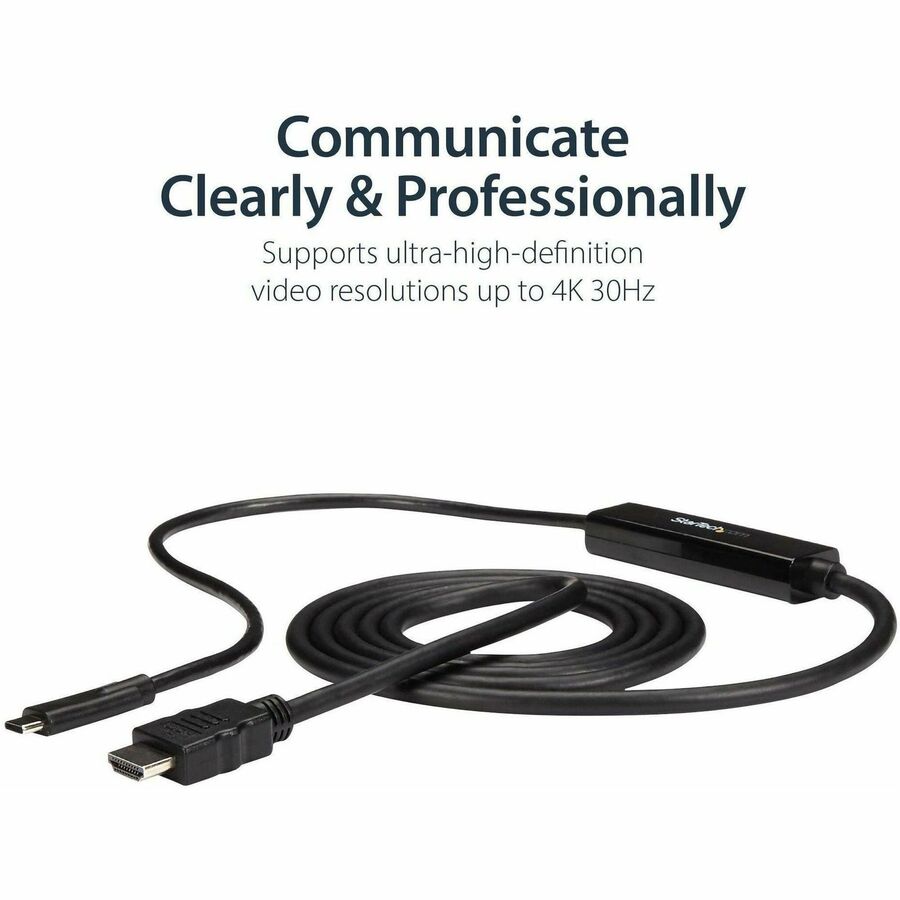 Câble USB-C vers HDMI StarTech.com - 2 m - USB-C vers HDMI 4K 60 Hz - USB Type-C vers HDMI - Câble pour écran d'ordinateur